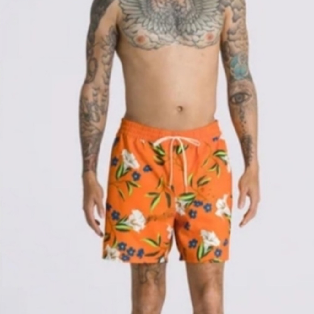 ✔️#2 BNWT VANS PRIMARY PRINT HARVEST PUMPKIN BOARD SHORTS